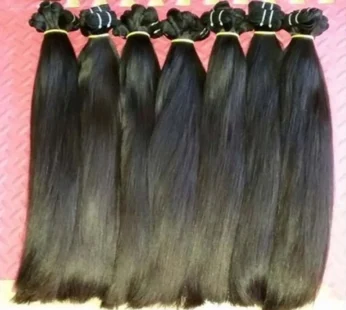 Black Straight Remy Double Drawn Hair
